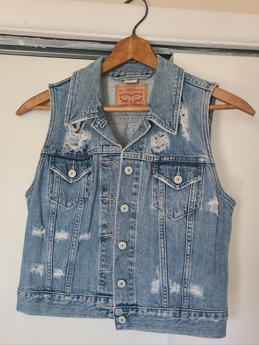 Levi's Distressed Denim Vest